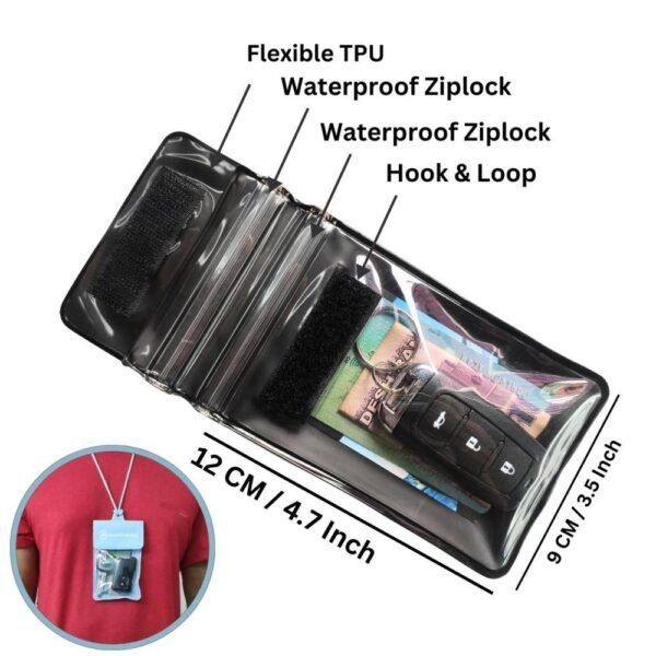 Waterproof Car Key FOB Case Floating Wallet Pouch Black